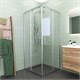 VECONI Душевой угол квадратный, двери раздвижные Rovigo RV-11, 900x900x1950, хром, стекло прозрачное RV11-90-01-C5