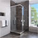 VECONI Душевой угол квадратный, двери раздвижные Rovigo RV-113, 800x800x1850, хром, стекло прозрачное RV113-80-01-C4
