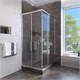 VECONI Душевой угол квадратный, двери раздвижные Rovigo RV-113, 900x900x1850, хром, стекло прозрачное RV113-90-01-C4