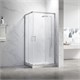 VECONI Душевой угол прямоугольный, двери раздвижные Rovigo RV-27CH, 1000х800х1900, хром, стекло прозрачное RV27CH-10080-01-C8
