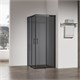 VECONI Душевой угол квадратный, двери раздвижные Rovigo RV-50B, 900х900х1950, черный, стекло тонированное RV50B-9090-05-C8