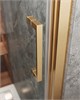 CEZARES Molveno Душевой уголок асимметричный размер 120x110 см двери раздвижные профиль - брашированное золото / стекло - прозрачное MOLVENO-RH-11-120/110-C-BORO-IV