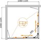 CEZARES Molveno Душевой уголок прямоугольный размер 100x80 см двери раздвижные профиль - хром / стекло - прозрачное MOLVENO-AHF-31-100/80-C-CR-IV