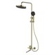 LEMARK Смеситель Siberia LMF-7026B-BRG для ванны и душа с регулируемой высотой штанги и лейкой верхнего душа «Тропический дождь», брашированное золото LMF-7026B-BRG