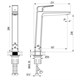 LEMARK Смеситель Hosta LM12309LGM для раковины высокий , графит LM12309LGM