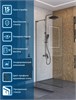 BELBAGNO Uno Душевая перегородка ширина 100 см, профиль - оружейная сталь / стекло - прозрачное UNO-L-1-TB-100-C-GM