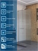 BELBAGNO Uno Душевая перегородка ширина 100 см, профиль - хром / стекло - прозрачное UNO-L-1-TB-100-FL-Cr