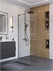 BELBAGNO Uno Душевая перегородка ширина 110 см, профиль - оружейная сталь / стекло - прозрачное UNO-L-1-TB-110-C-GM