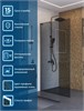 BELBAGNO Uno Душевая перегородка ширина 110 см, профиль - оружейная сталь / стекло - серое UNO-L-1-TB-110-GR-GM