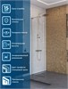 BELBAGNO Uno Душевая перегородка ширина 60 см, профиль - хром / стекло - прозрачное UNO-L-1-TB-60-C-Cr