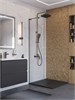 BELBAGNO Uno Душевая перегородка ширина 60 см, профиль - оружейная сталь / стекло - прозрачное UNO-L-1-TB-60-C-GM