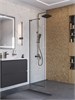 BELBAGNO Uno Душевая перегородка ширина 60 см, профиль - оружейная сталь / стекло - прозрачное UNO-L-1-TB-60-C-GM
