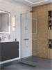 BELBAGNO Uno Душевая перегородка ширина 80 см, профиль - хром / стекло - прозрачное UNO-L-1-TB-80-C-Cr