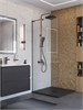 BELBAGNO Uno Душевая перегородка ширина 80 см, профиль - оружейная сталь / стекло - прозрачное UNO-L-1-TB-80-C-GM