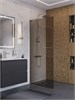 BELBAGNO Uno Душевая перегородка ширина 90 см, профиль - хром / стекло - Бронза UNO-L-1-TB-90-BR-Cr