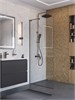 BELBAGNO Uno Душевая перегородка ширина 90 см, профиль - оружейная сталь / стекло - прозрачное UNO-L-1-TB-90-C-GM