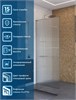 BELBAGNO Uno Душевая перегородка ширина 90 см, профиль - хром / стекло - прозрачное UNO-L-1-TB-90-FL-Cr