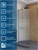 BELBAGNO Uno Душевая перегородка ширина 90 см, профиль - оружейная сталь / стекло - прозрачное UNO-L-1-TB-90-FL-GM