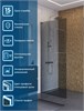 BELBAGNO Uno Душевая перегородка ширина 90 см, профиль - хром / стекло - серое UNO-L-1-TB-90-GR-Cr