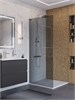BELBAGNO Uno Душевая перегородка ширина 90 см, профиль - хром / стекло - серое UNO-L-1-TB-90-GR-Cr
