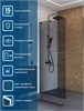 BELBAGNO Uno Душевая перегородка ширина 90 см, профиль - оружейная сталь / стекло - серое UNO-L-1-TB-90-GR-GM