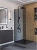 BELBAGNO Uno Душевая перегородка ширина 90 см, профиль - оружейная сталь / стекло - серое UNO-L-1-TB-90-GR-GM