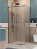 BELBAGNO Soft Close-2 Душевой уголок прямоугольный размер 110x80 см профиль - оружейная сталь / стекло - прозрачное, двери раздвижные SOFT_CLOSE-2-AH-1-110/80-C-GM