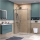 BELBAGNO Soft Close-2 Душевой уголок прямоугольный размер 130x80 см профиль - оружейная сталь / стекло - прозрачное, двери раздвижные SOFT_CLOSE-2-AH-1-130/80-C-GM