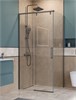 BELBAGNO Soft Close-1 Душевой уголок прямоугольный размер 100x80 см профиль - оружейная сталь / стекло - прозрачное, двери раздвижные SOFT_CLOSE-1-AH-1-100/80-C-GM
