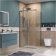 BELBAGNO Soft Close-1 Душевой уголок прямоугольный размер 100x90 см профиль - оружейная сталь / стекло - прозрачное, двери раздвижные SOFT_CLOSE-1-AH-1-100/90-C-GM