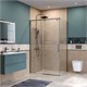 BELBAGNO Soft Close-1 Душевой уголок прямоугольный размер 110x80 см профиль - оружейная сталь / стекло - прозрачное, двери раздвижные SOFT_CLOSE-1-AH-1-110/80-C-GM