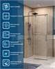 BELBAGNO Soft Close-1 Душевой уголок прямоугольный размер 120x80 см профиль - оружейная сталь / стекло - прозрачное, двери раздвижные SOFT_CLOSE-1-AH-1-120/80-C-GM