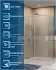 BELBAGNO Soft Close-1 Душевой уголок прямоугольный размер 120x90 см профиль - хром / стекло - прозрачное, двери раздвижные SOFT_CLOSE-1-AH-1-120/90-C-Cr