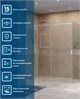 BELBAGNO Soft Close-2 Душевой уголок прямоугольный размер 180x80 см профиль - хром / стекло - прозрачное, двери раздвижные SOFT_CLOSE-2-AH-1-180/80-C-Cr