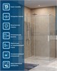 BELBAGNO Soft Close-1 Душевой уголок прямоугольный размер 130x80 см профиль - хром / стекло - прозрачное, двери раздвижные SOFT_CLOSE-1-AH-1-130/80-C-Cr