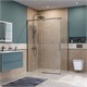 BELBAGNO Soft Close-1 Душевой уголок прямоугольный размер 130x80 см профиль - оружейная сталь / стекло - прозрачное, двери раздвижные SOFT_CLOSE-1-AH-1-130/80-C-GM