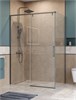 BELBAGNO Soft Close-1 Душевой уголок прямоугольный размер 130x80 см профиль - оружейная сталь / стекло - прозрачное, двери раздвижные SOFT_CLOSE-1-AH-1-130/80-C-GM