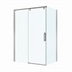BELBAGNO Soft Close-1 Душевой уголок прямоугольный размер 140x80 см профиль - оружейная сталь / стекло - прозрачное, двери раздвижные SOFT_CLOSE-1-AH-1-140/80-C-GM