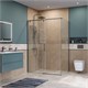BELBAGNO Soft Close-1 Душевой уголок прямоугольный размер 140x80 см профиль - оружейная сталь / стекло - прозрачное, двери раздвижные SOFT_CLOSE-1-AH-1-140/80-C-GM