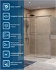 BELBAGNO Soft Close-1 Душевой уголок прямоугольный размер 150x90 см профиль - оружейная сталь / стекло - прозрачное, двери раздвижные SOFT_CLOSE-1-AH-1-150/90-C-GM
