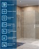 BELBAGNO Soft Close-1 Душевой уголок прямоугольный размер 160x80 см профиль - хром / стекло - прозрачное, двери раздвижные SOFT_CLOSE-1-AH-1-160/80-C-Cr