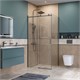BELBAGNO Soft Close-2 Душевой уголок прямоугольный размер 100x80 см профиль - оружейная сталь / стекло - прозрачное, двери раздвижные SOFT_CLOSE-2-AH-1-100/80-C-GM