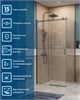 BELBAGNO Soft Close-2 Душевой уголок прямоугольный размер 110x90 см профиль - оружейная сталь / стекло - прозрачное, двери раздвижные SOFT_CLOSE-2-AH-1-110/90-C-GM