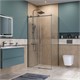 BELBAGNO Soft Close-2 Душевой уголок прямоугольный размер 110x90 см профиль - оружейная сталь / стекло - прозрачное, двери раздвижные SOFT_CLOSE-2-AH-1-110/90-C-GM