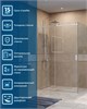 BELBAGNO Soft Close-2 Душевой уголок прямоугольный размер 150x100 см профиль - хром / стекло - прозрачное, двери раздвижные SOFT_CLOSE-2-AH-1-150/100-C-Cr
