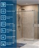 BELBAGNO Soft Close-2 Душевой уголок прямоугольный размер 150x80 см профиль - оружейная сталь / стекло - прозрачное, двери раздвижные SOFT_CLOSE-2-AH-1-150/80-C-GM