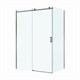 BELBAGNO Soft Close-2 Душевой уголок прямоугольный размер 150x80 см профиль - оружейная сталь / стекло - прозрачное, двери раздвижные SOFT_CLOSE-2-AH-1-150/80-C-GM