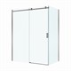 BELBAGNO Soft Close-2 Душевой уголок прямоугольный размер 160x100 см профиль - оружейная сталь / стекло - прозрачное, двери раздвижные SOFT_CLOSE-2-AH-1-160/100-C-GM