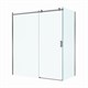 BELBAGNO Soft Close-2 Душевой уголок прямоугольный размер 180x90 см профиль - оружейная сталь / стекло - прозрачное, двери раздвижные SOFT_CLOSE-2-AH-1-180/90-C-GM