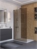 BELBAGNO Uno Душевая перегородка ширина 100 см, профиль - хром / стекло - Бронза UNO-L-1-TB-100-BR-Cr